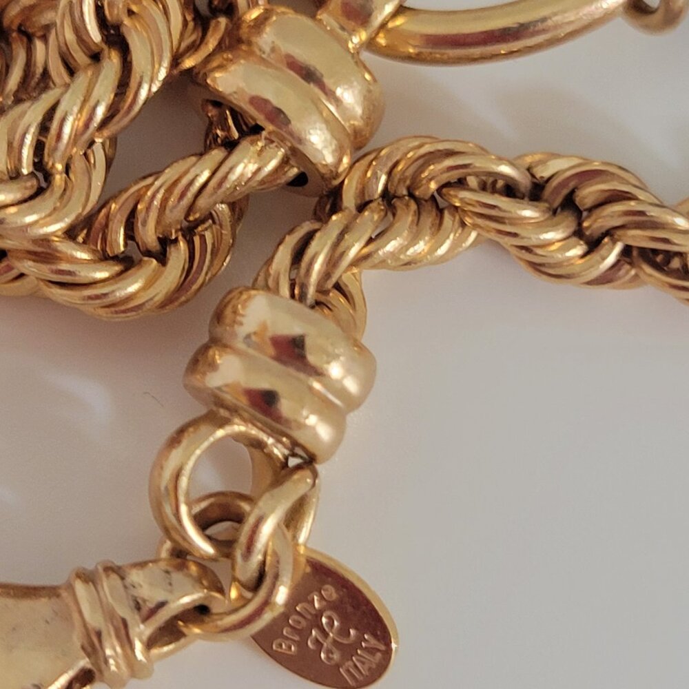 Honora Bronze Italy Genuine Pearl Chain Necklace , 36" Long - Picture 4 of 6